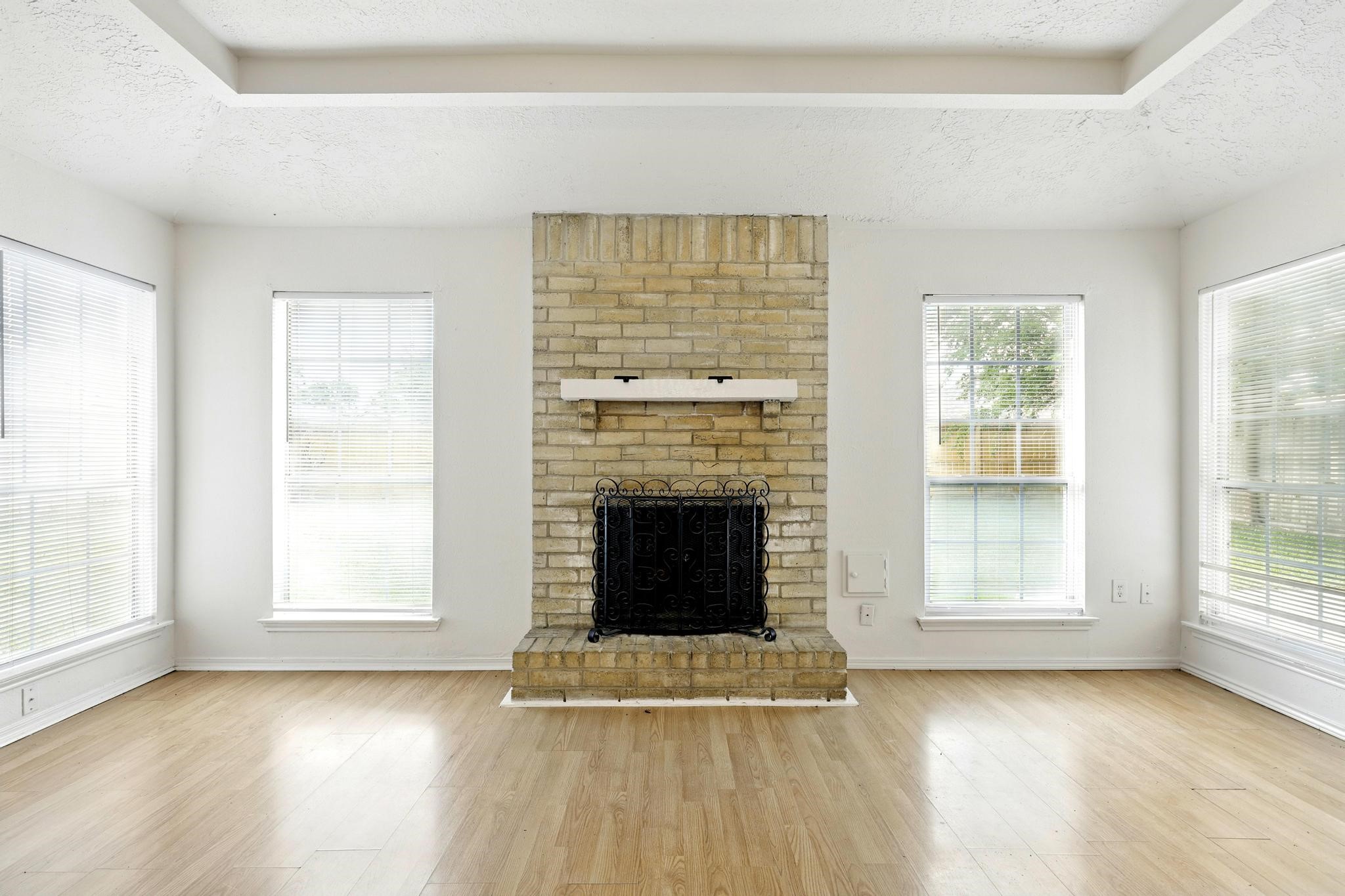 24011 Lone Elm Drive Spring, TX 77373 - Photo 6 of 37 Living Room w/ Working Fireplace