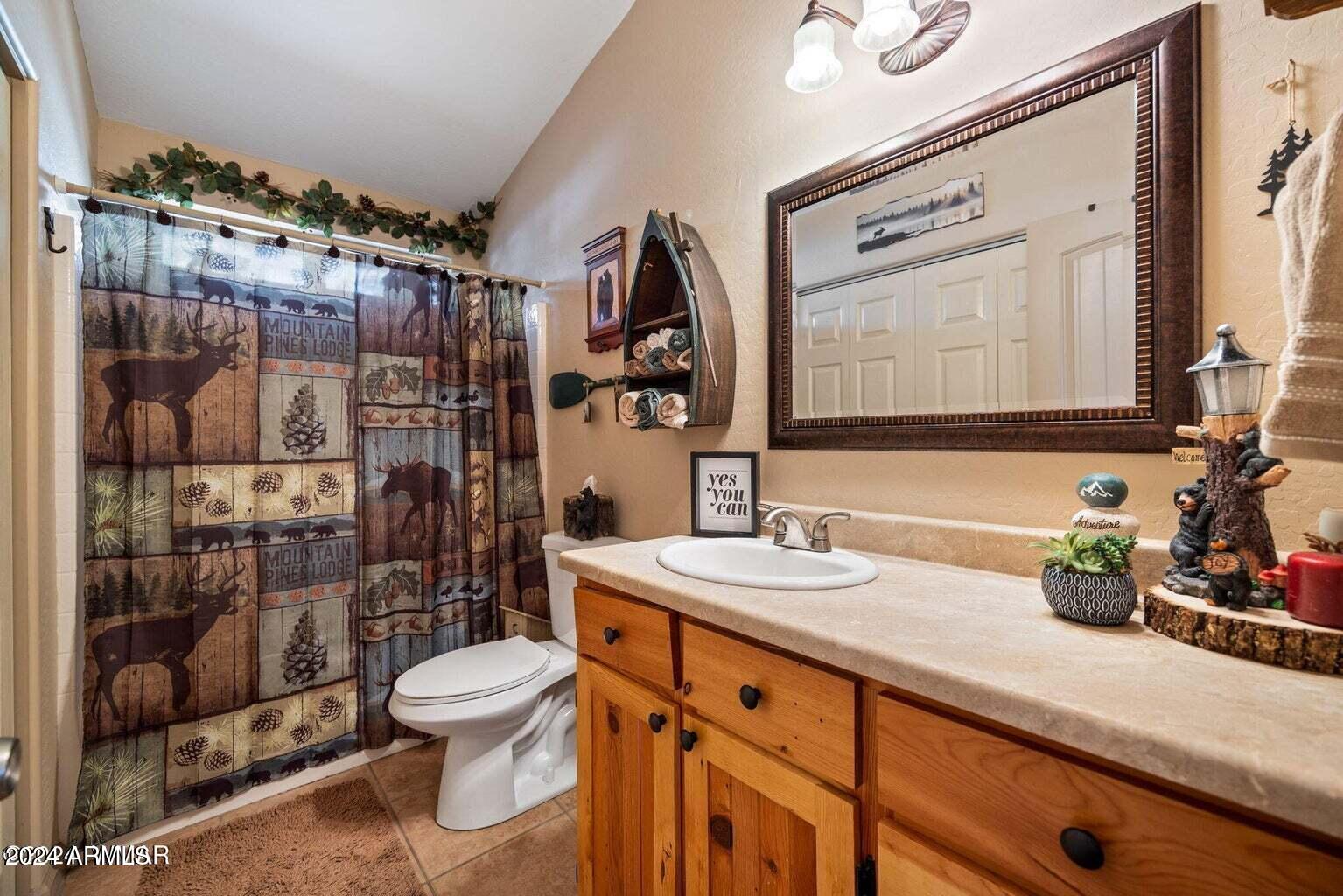 2086 Pinewood Drive Overgaard, AZ 85933 - Photo 24 of 33 a bathroom with a sink a toilet and shower