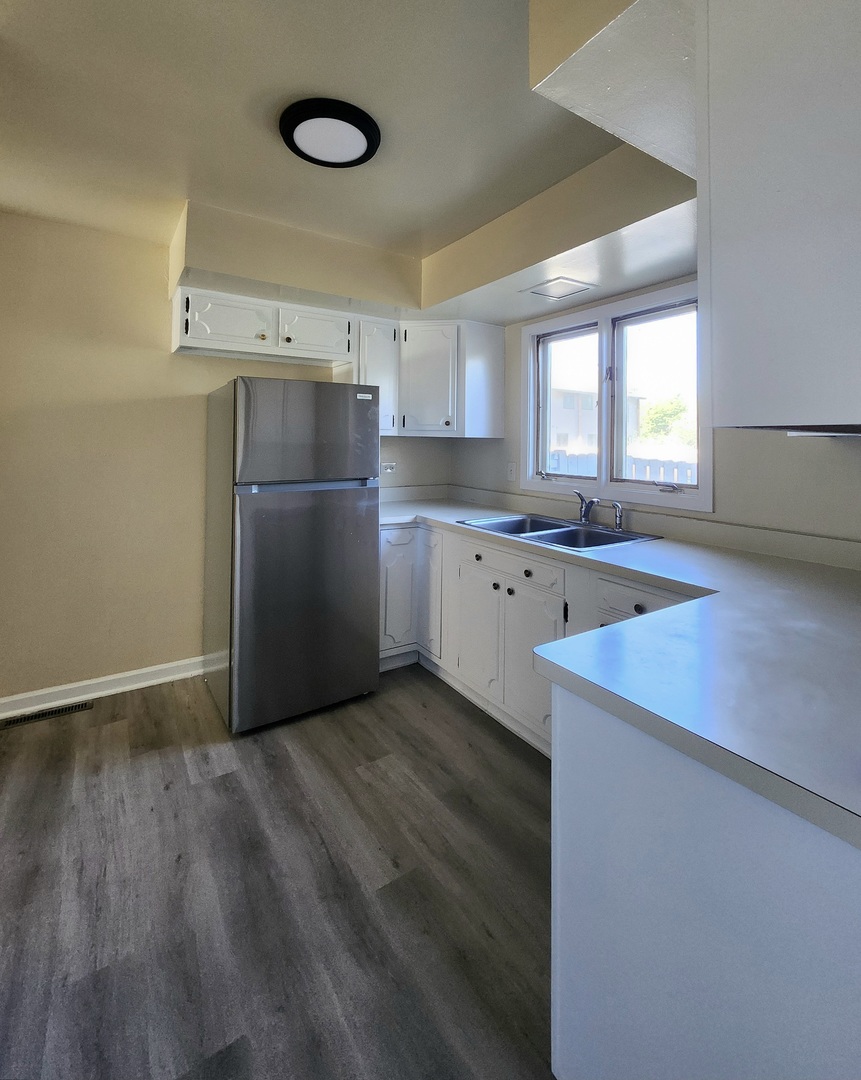 818 Concord Lane, Unit 818 Barrington, IL 60010 - Photo 5 of 16 a kitchen with stainless steel appliances a sink a stove a refrigerator and cabinets