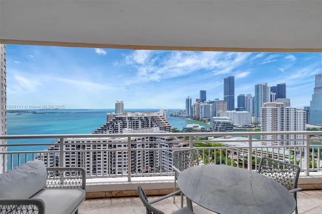 a view of a balcony with city view