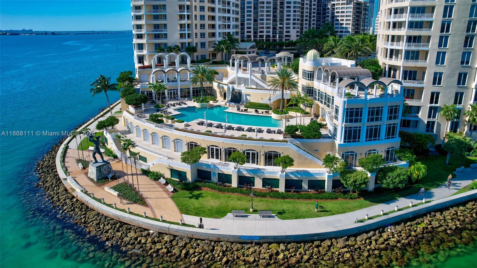 848 Brickell Key Drive, Unit 2605 Miami, FL 33131 - Photo 33 of 35 an aerial view of a house