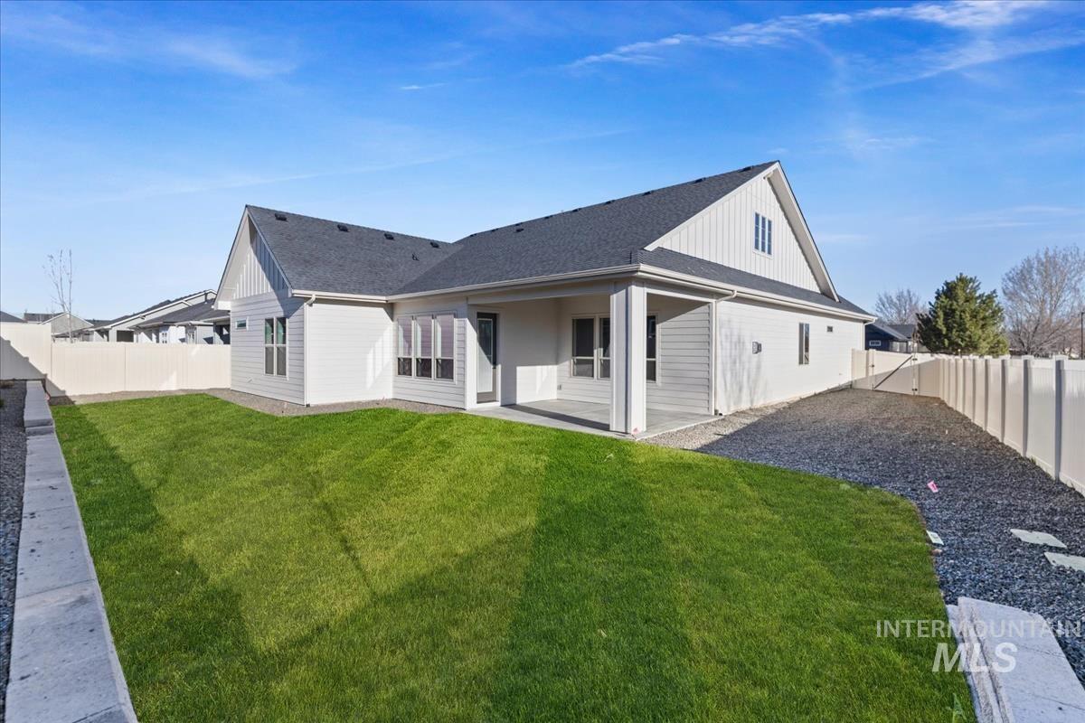 7355 Powell Place Eagle, ID 83714 - Photo 34 of 37 Contemporary ranch exterior with dark shingle roofing