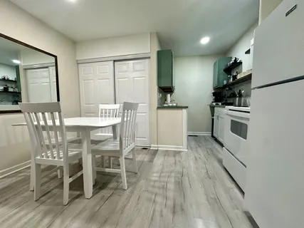 a kitchen with granite countertop lots of counter top space