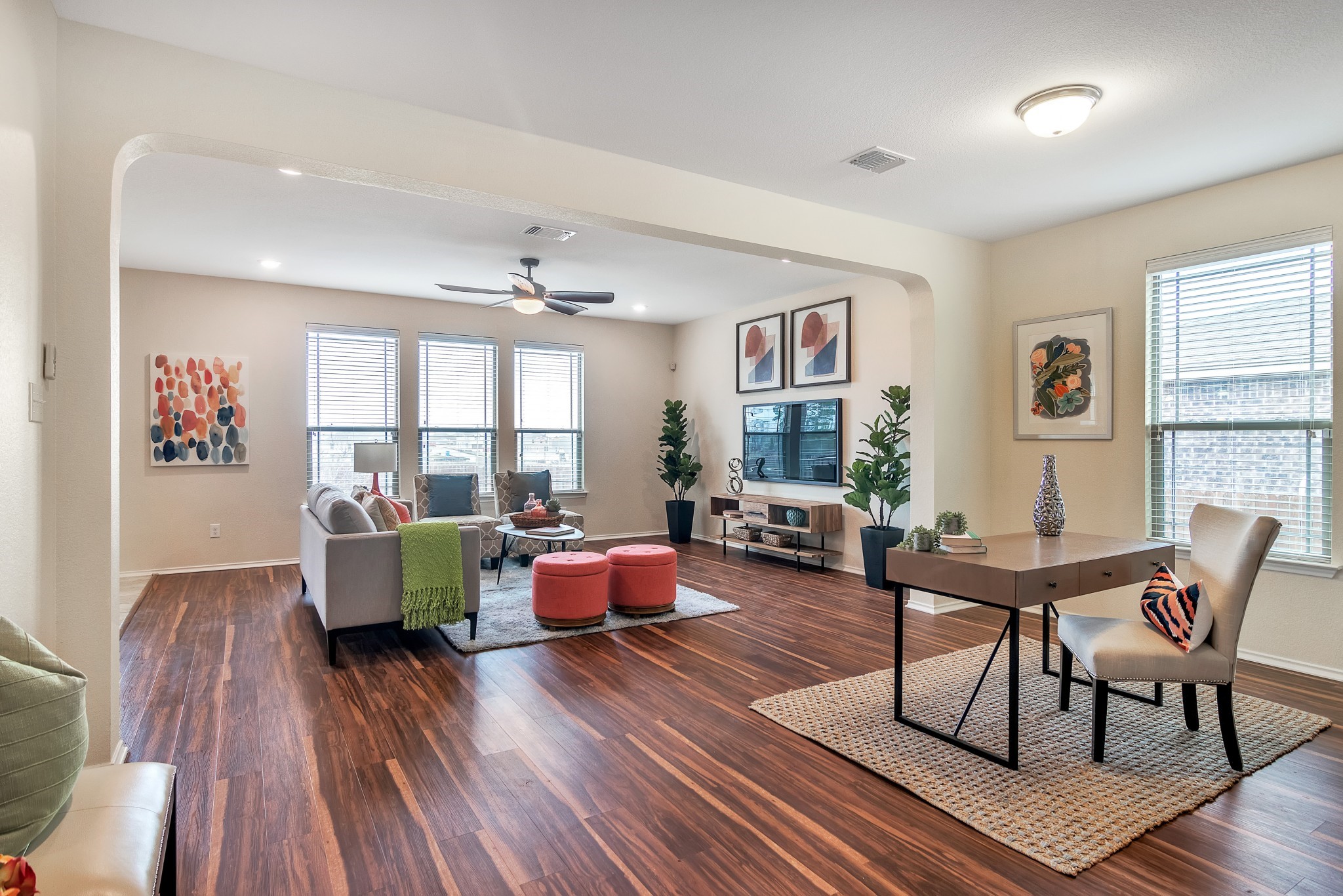 1075 Toltec Trail Georgetown, TX 78626 - Photo 16 of 32 a living room with furniture and a large window