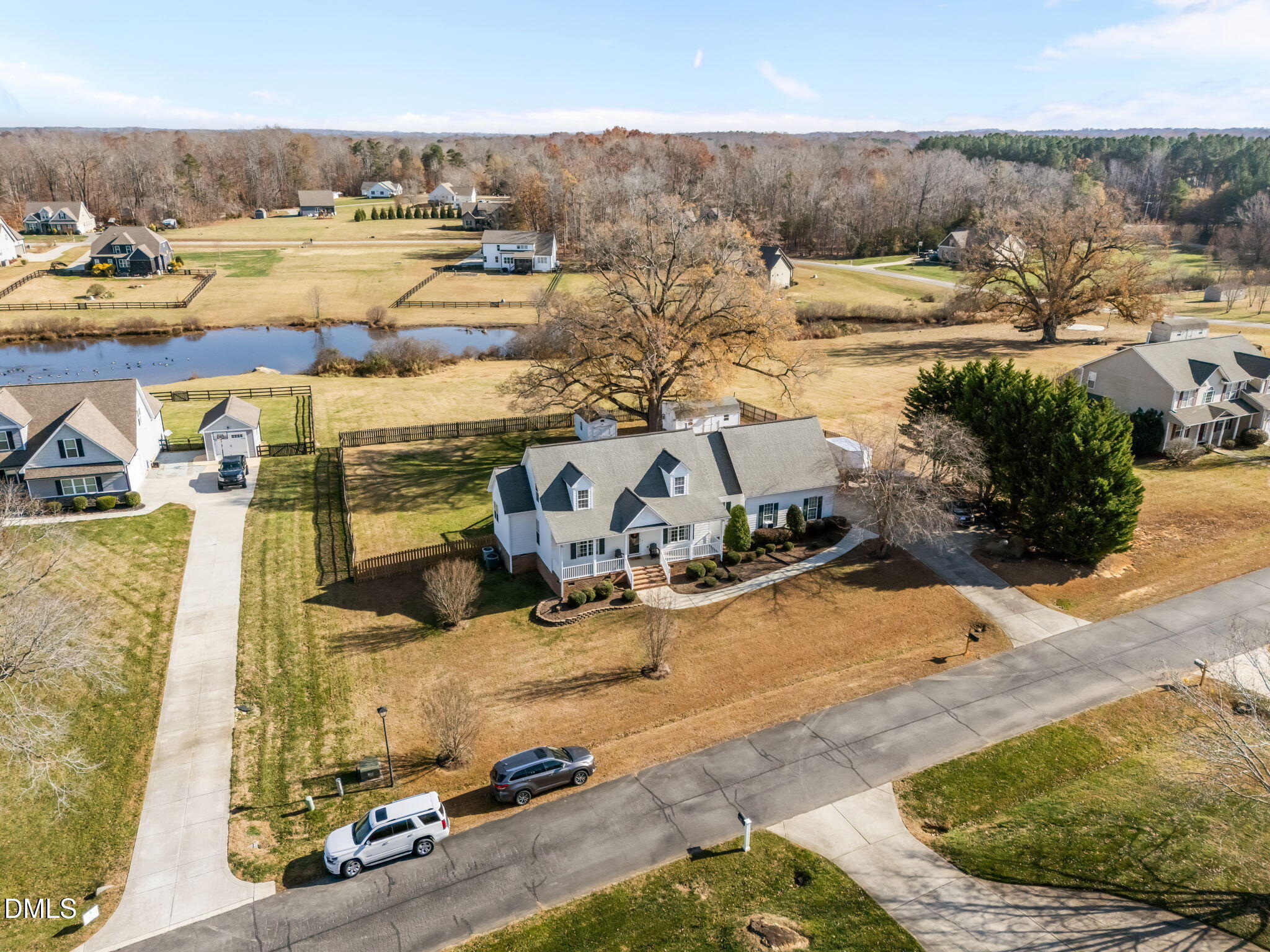 142 Water Front Lane Timberlake, NC 27583 - Photo 31 of 45 an aerial view of residential houses with outdoor space