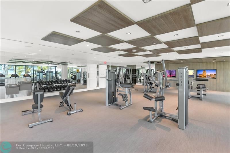730 North Ocean Boulevard, Unit 503 Pompano Beach, FL 33062 - Photo 53 of 85 a view of a room with gym equipment