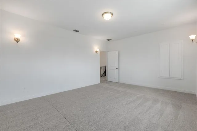 an empty room with an entryway