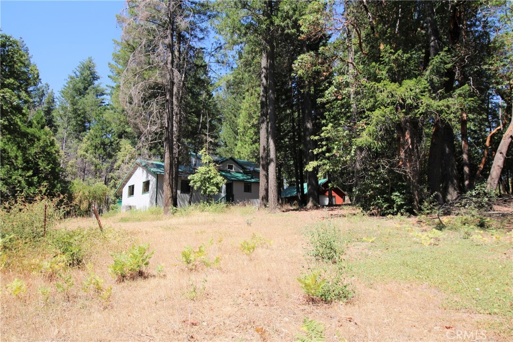 268 Milsap Bar Road Berry Creek, CA 95916 - Photo 41 of 47 a view of a yard covered with snow in front of house