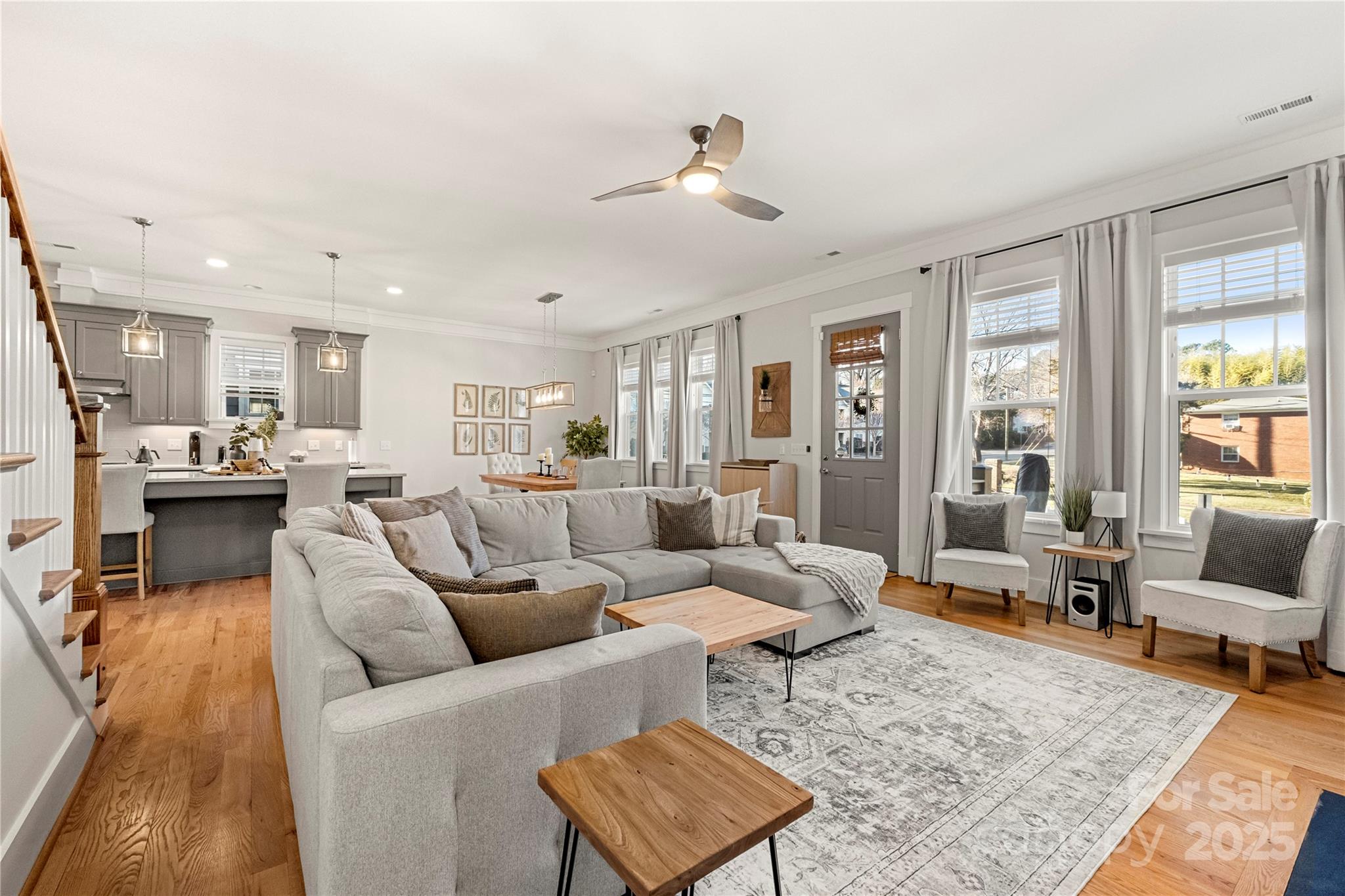 907 Millbrook Road Charlotte, NC 28211 - Photo 20 of 46 a living room with furniture and view of kitchen