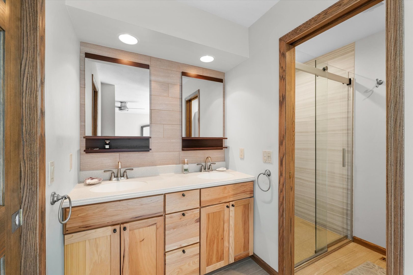 1850 Maynard Drive Champaign, IL 61822 - Photo 21 of 61 a bathroom with a double vanity sink mirror and