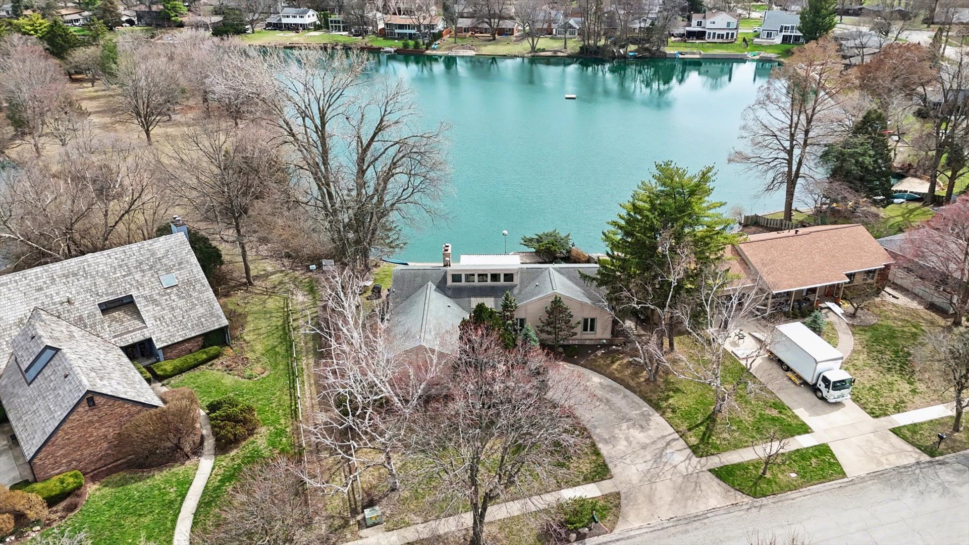 1850 Maynard Drive Champaign, IL 61822 - Photo 39 of 61 an aerial view of a house with lake view