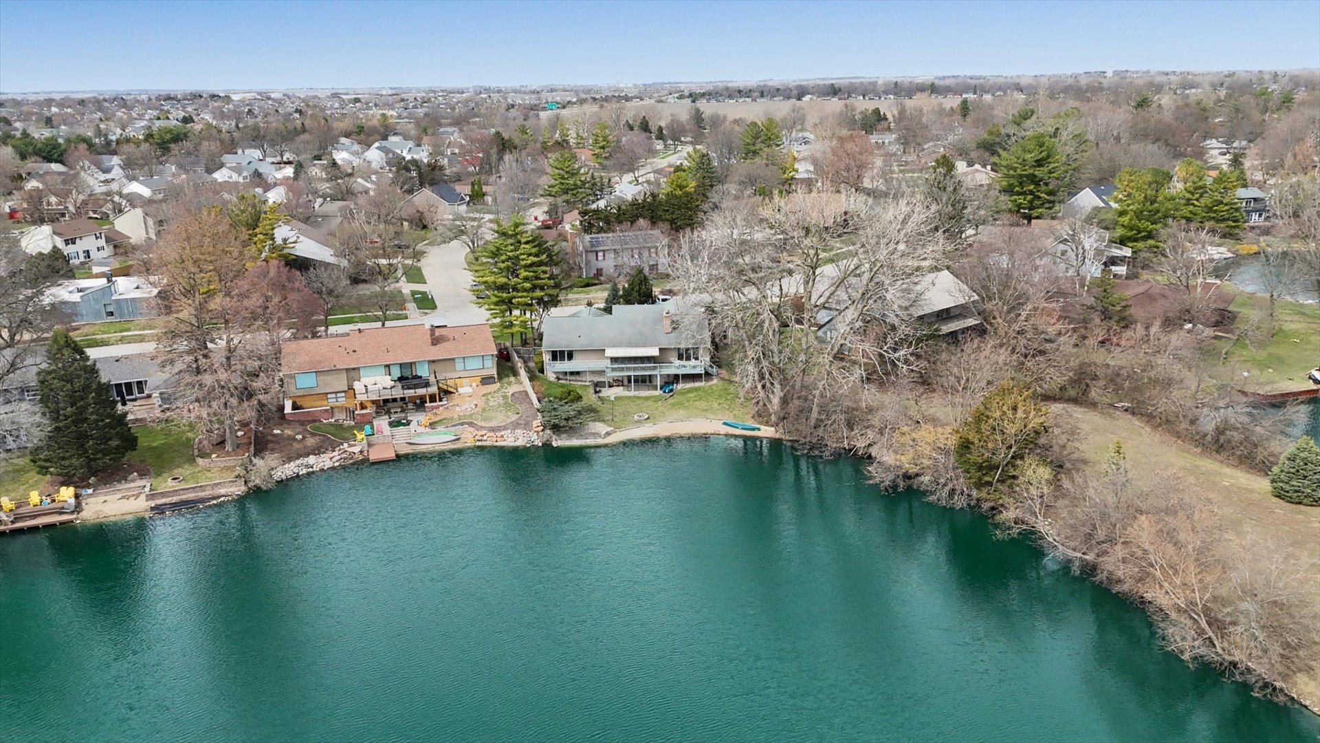 1850 Maynard Drive Champaign, IL 61822 - Photo 45 of 61 an aerial view of residential house with outdoor space and lake view