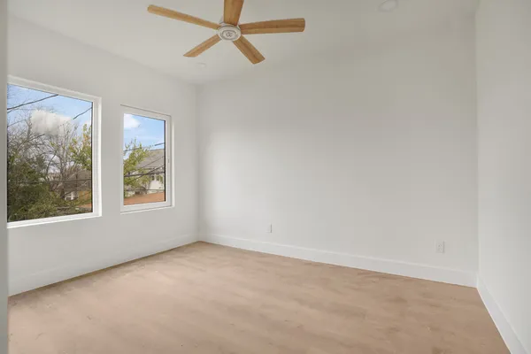 an empty room with a window