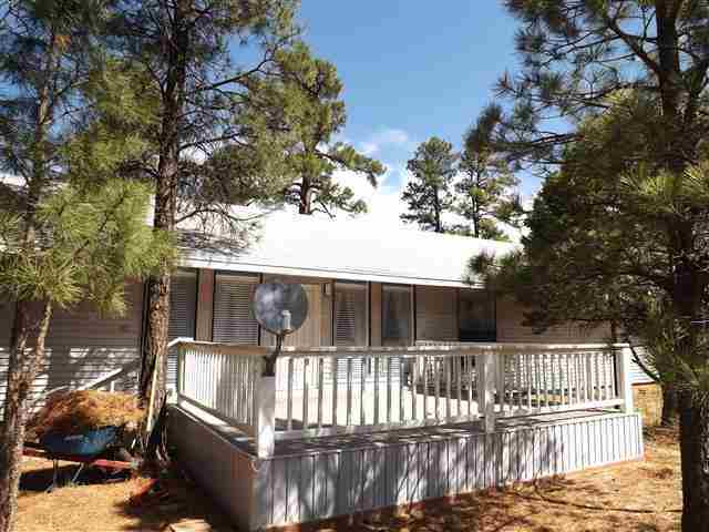 2097 Chevelon Road Overgaard, AZ 85933 - Photo 5 of 35 a view of a balcony with floor to ceiling window and wooden fence