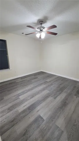 a view of a livingroom with a fan