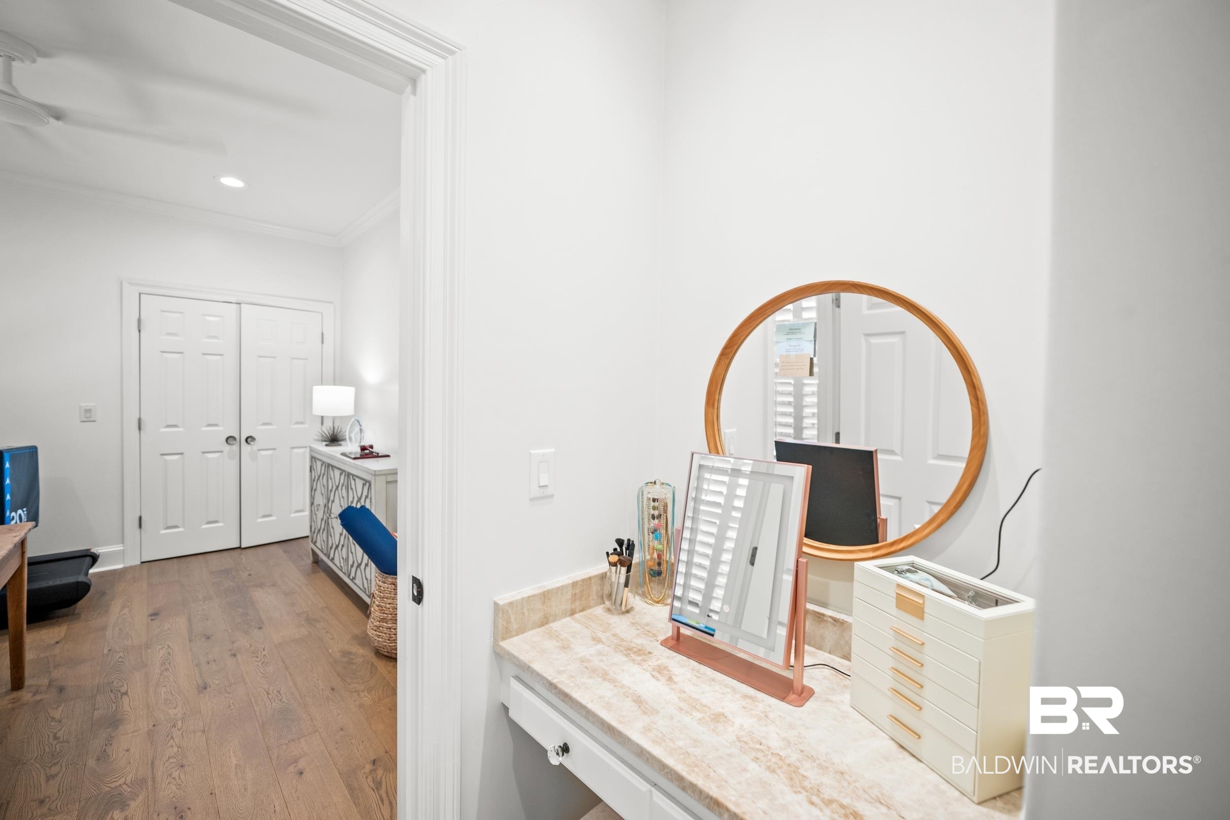 115 Sandy Ford Road Fairhope, AL 36532 - Photo 33 of 47 Detailed view of wood finished floors and crown molding