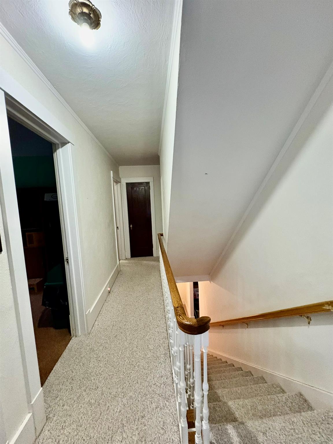123 Rockland Road Roscoe, NY 12776 - Photo 18 of 31 Staircase with baseboards, carpet floors, and a textured ceiling