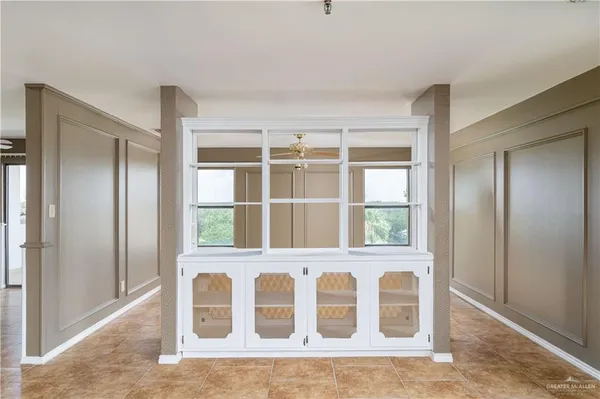 a view of wooden door