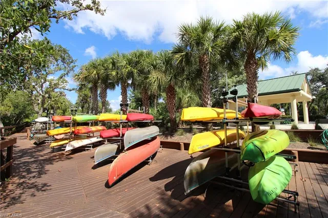 a view of an outdoor space with seating