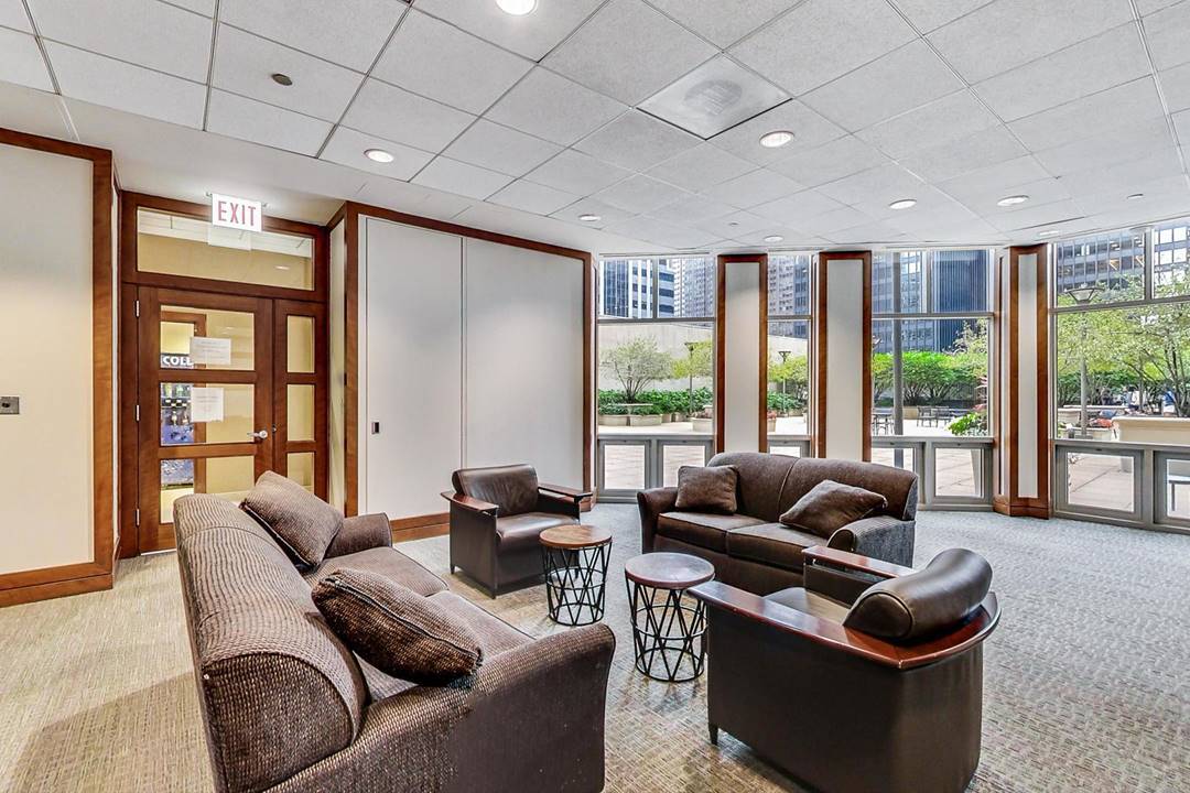 222 North Columbus Drive, Unit 806 Chicago, IL 60601 - Photo 14 of 16 a living room with furniture and large windows