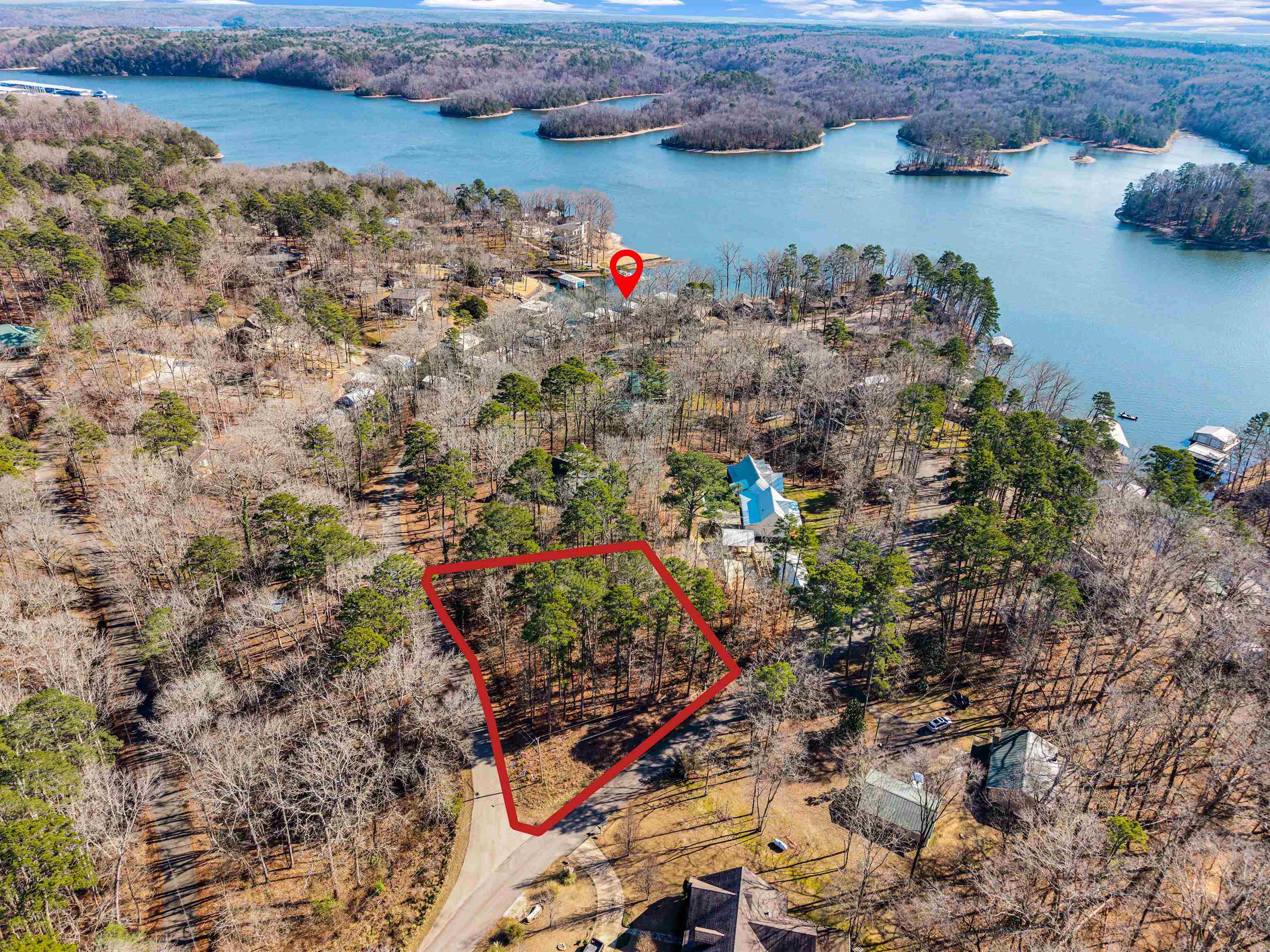 38 Cr 329 Road Iuka, MS 38852 - Photo 7 of 10 View of property location with property parcel outlined and a nearby body of water