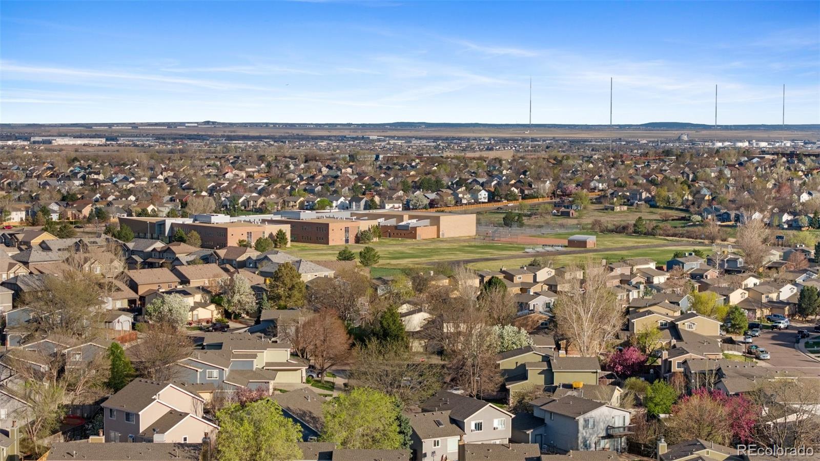 12734 Eudora Drive Thornton, CO 80241 - Photo 46 of 49 an aerial view of a city with lots of residential buildings