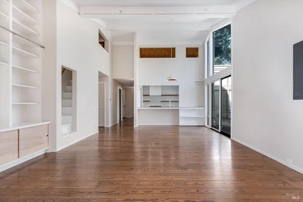 a bathroom with a sink double vanity and a mirror