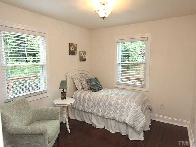 609 Latta Street Raleigh, NC 27607 - Photo 10 of 13 Secondary bedroom located at back of home. Bedroom