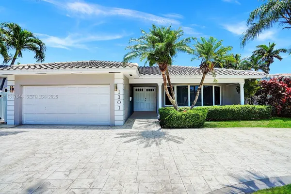 a bedroom with two beds and painting on the wall