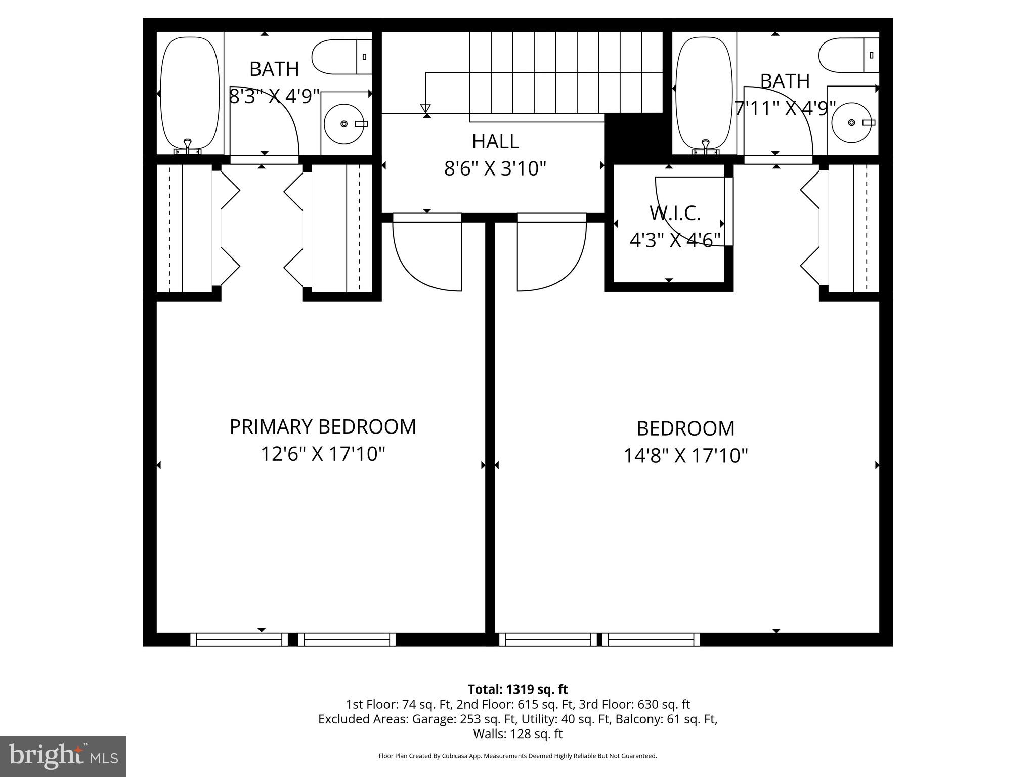11129 Halterpath Trail Manassas, VA 20109 - Photo 27 of 28 Upper Level Floor Plan