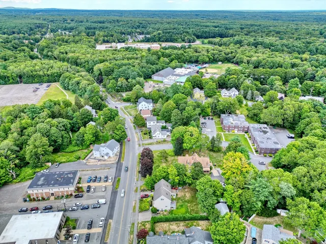 an aerial view of multiple house