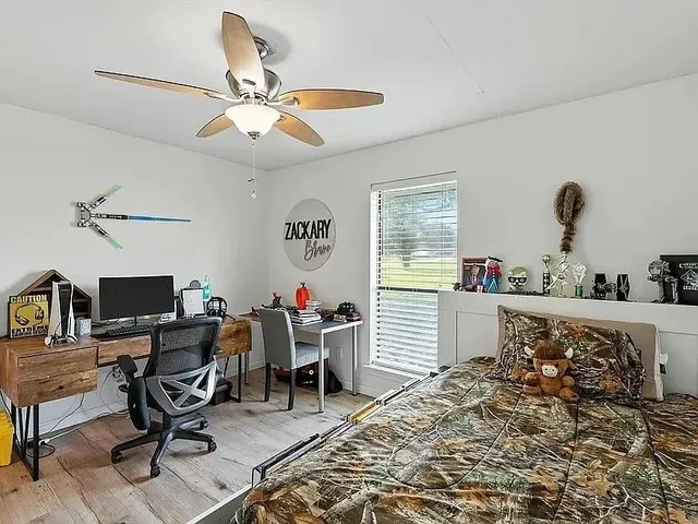 a workspace with a couch