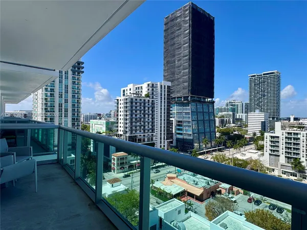 a view of city from balcony