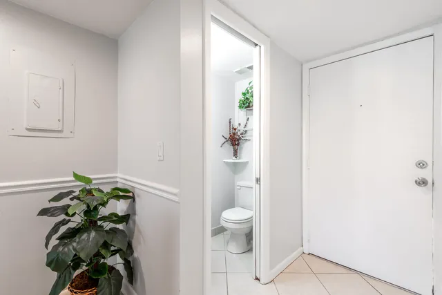 a view of bathroom with a toilet