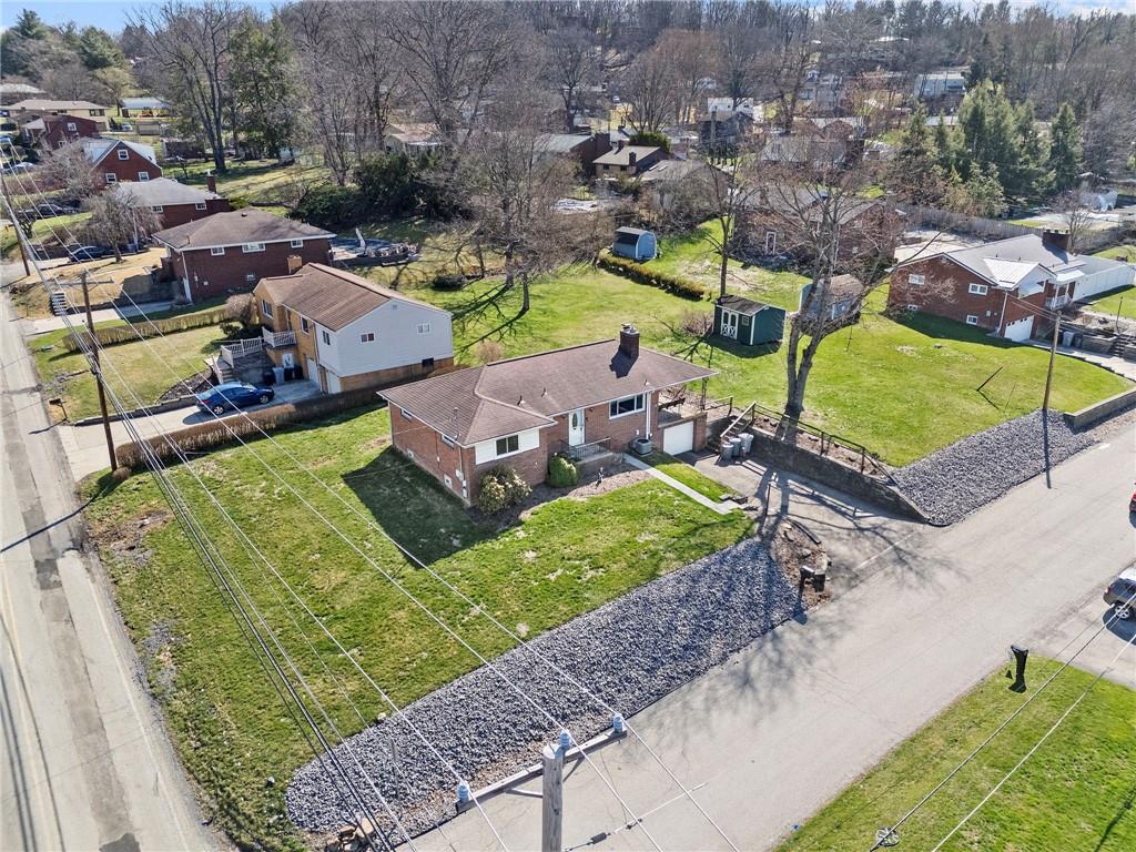 800 Burchfield Road Allison Park, PA 15101 - Photo 30 of 30 an aerial view of a house with a garden and lake view
