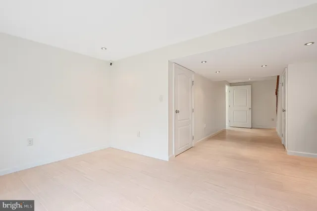 a view of hallway with stairs
