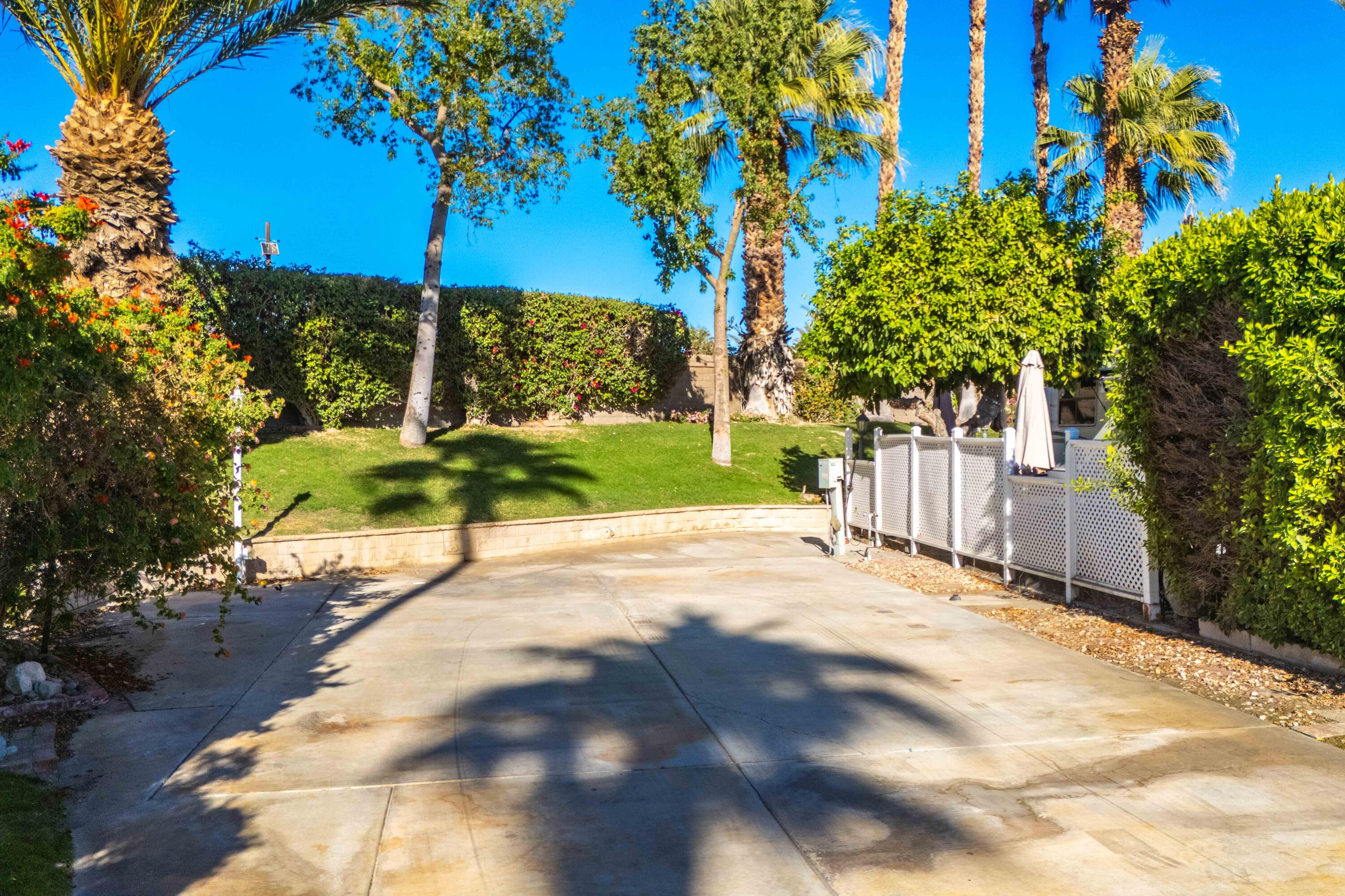 69411 Ramon Road, Unit 15 Cathedral City, CA 92234 - Photo 9 of 51 a view of a yard with plants and trees