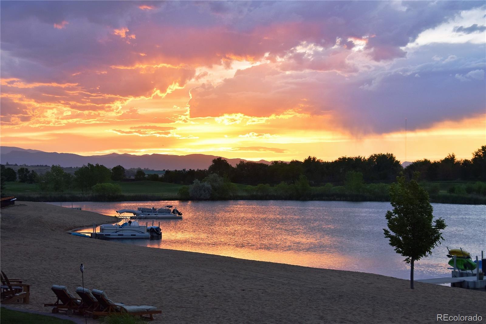 1820 Seashell Court Windsor, CO 80550 - Photo 38 of 40 a view of lake with mountain