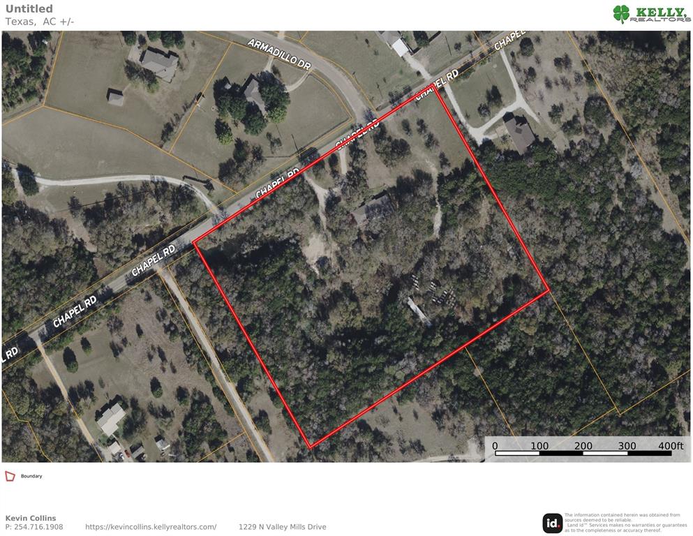 13539 Chapel Road Lorena, TX 76655 - Photo 20 of 21 Aerial view of property's location with property boundaries highlighted