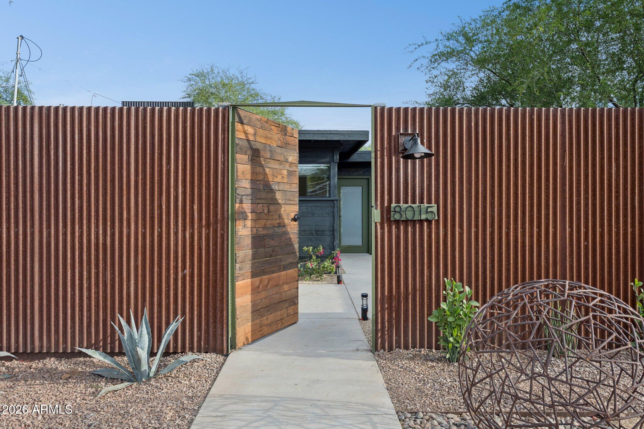 8015 East Coronado Road Scottsdale, AZ 85257 - Photo 7 of 93 Gate into the entry courtyard