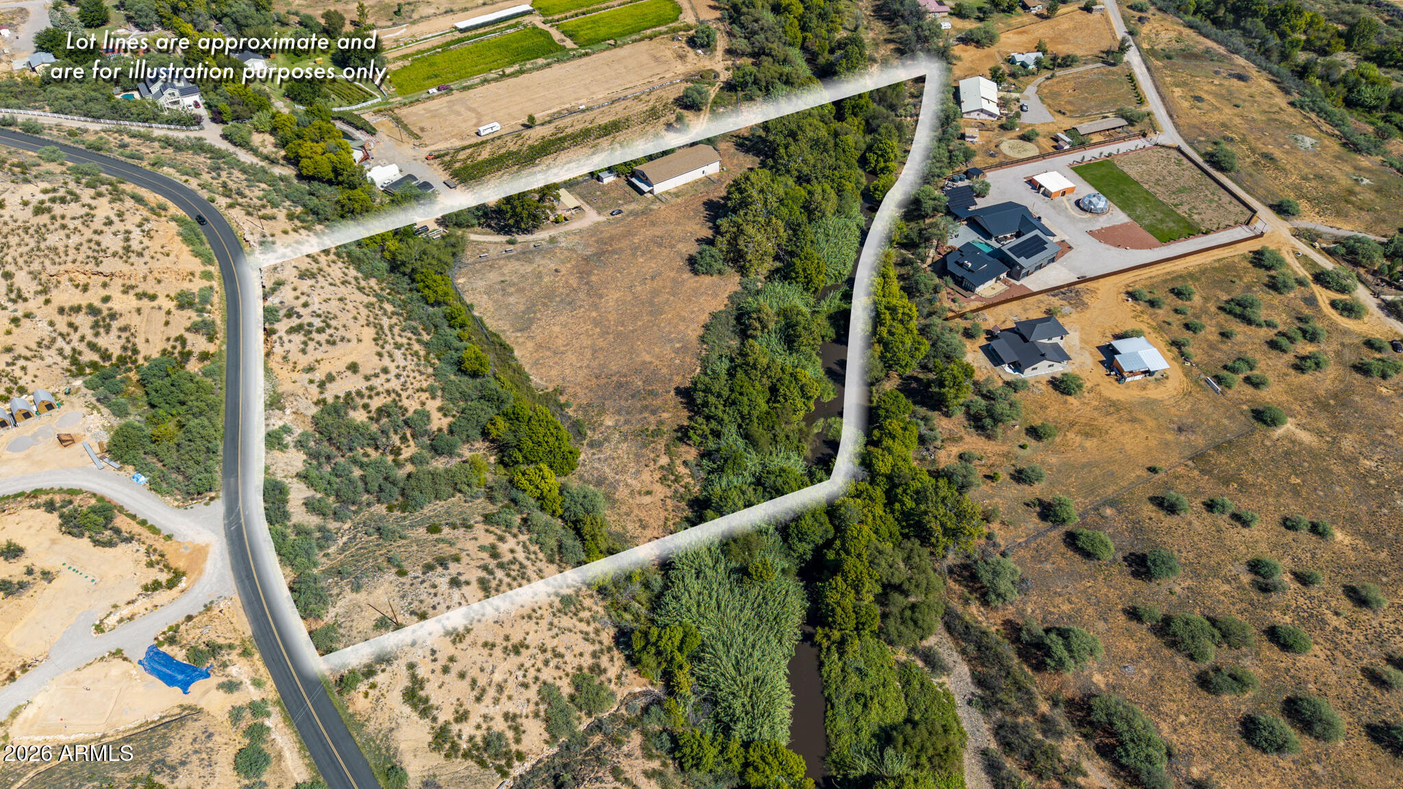 2025 South Loy Road Cornville, AZ 86325 - Photo 2 of 47 Aerial_Lot Lines 2