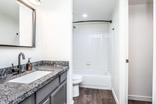 a view of a room with rack on the wall