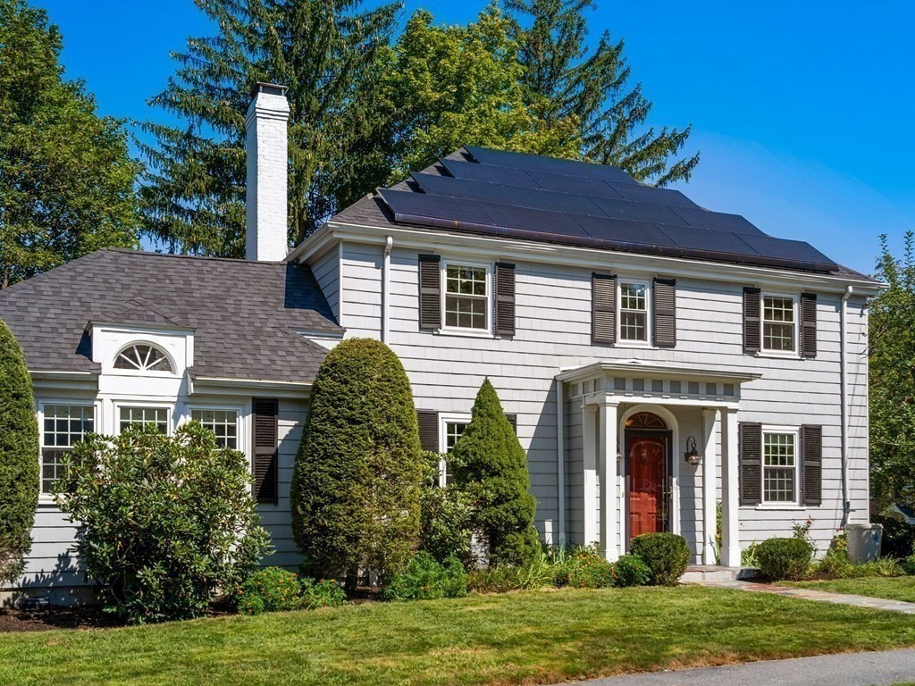 22 Howe Road Newton, MA 02459 - Photo 2 of 31 a front view of a house with a yard