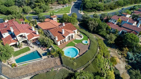 an aerial view of a house having outdoor space