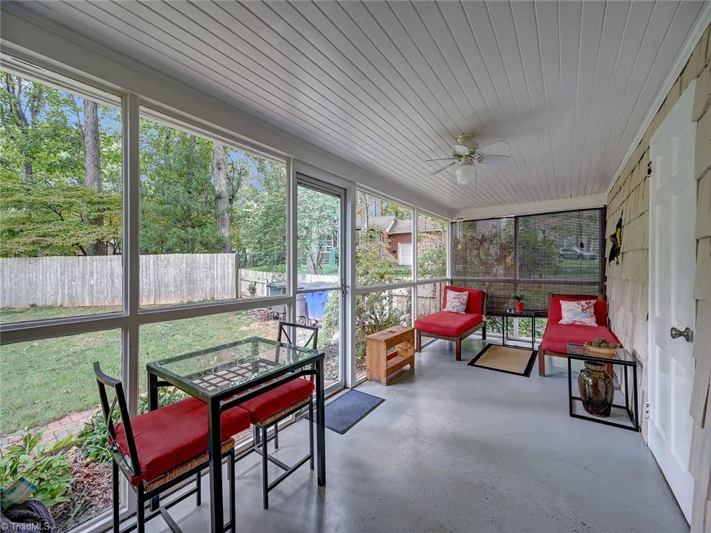 798 Hertford Road Winston-Salem, NC 27104 - Photo 11 of 36 Enclosed porch off the kitchen, the door leads to the fenced backyard