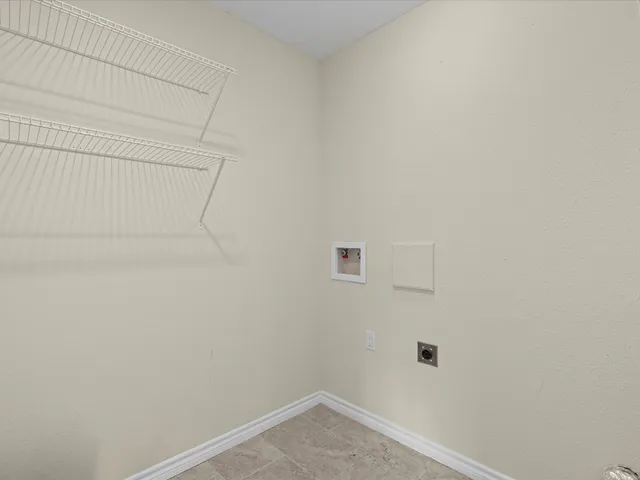 a view of small space with empty racks