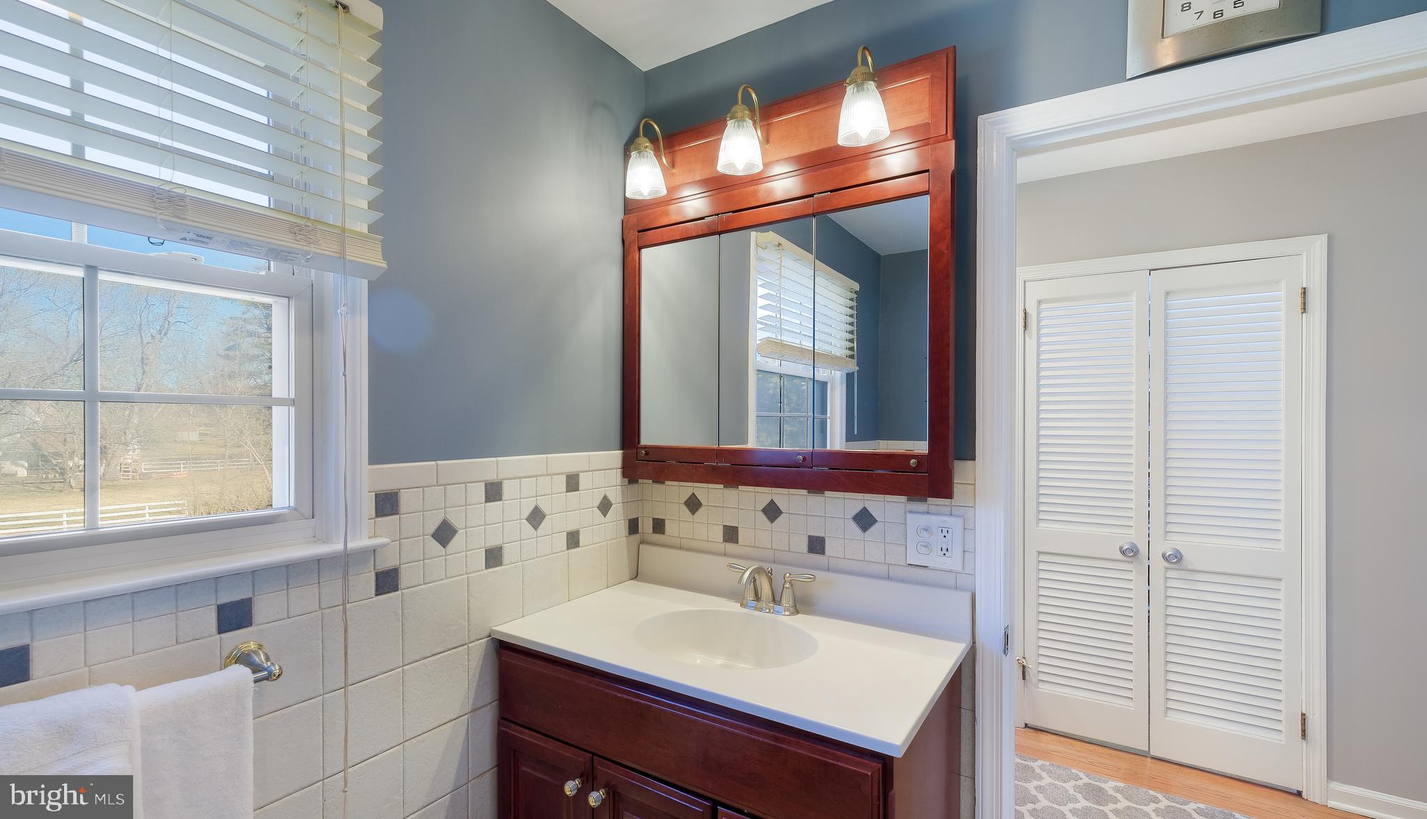 12 Pine Valley Road Doylestown, PA 18901 - Photo 33 of 63 a bathroom with a sink and a mirror