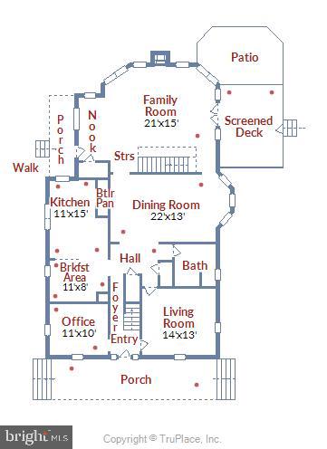 15 High Street Round Hill, VA 20141 - Photo 55 of 57 Main Level Floorplan