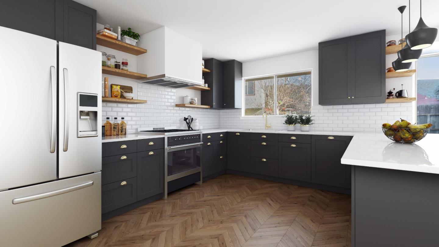 6530 Simson Street Oakland, CA 94605 - Photo 4 of 14 a kitchen with stainless steel appliances granite countertop a sink stove and refrigerator