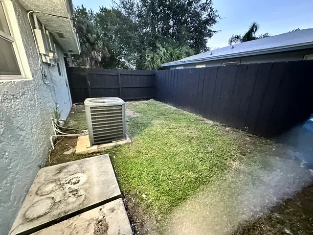 a backyard of a house